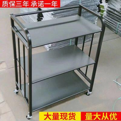 火锅店菜架三层厨房置物架蔬菜落地式带轮多功能收纳层架微波炉锅