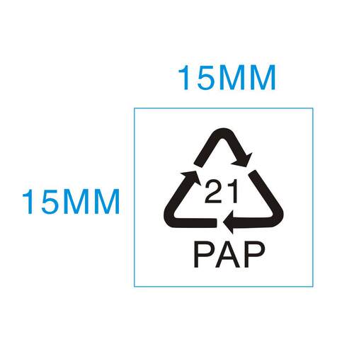 小号PAP21非瓦楞纸环保回收贴 纸张循环标1.5x1.5CM(2340个/30元)