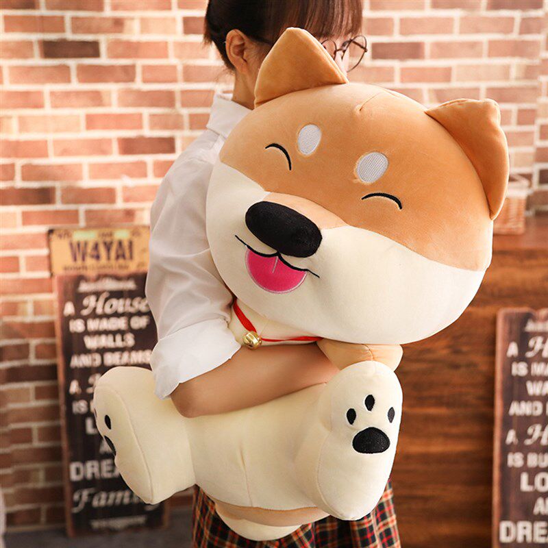 可爱柴犬公仔毛绒玩具女生睡觉抱枕韩国超萌玩偶少女心摆件布娃娃