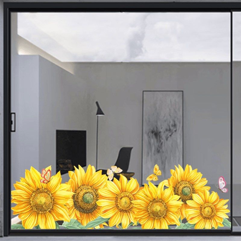 店铺商超玻璃门橱窗墙角踢脚线花草装饰双面创意自粘防水贴画墙贴,家居饰品,门贴,淘宝优惠券,粉丝福利购,淘宝优惠卷