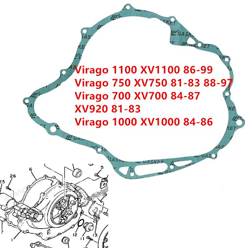 适用yamaha XV1100  86-99 XV750 81-97发电机盖垫 密封垫