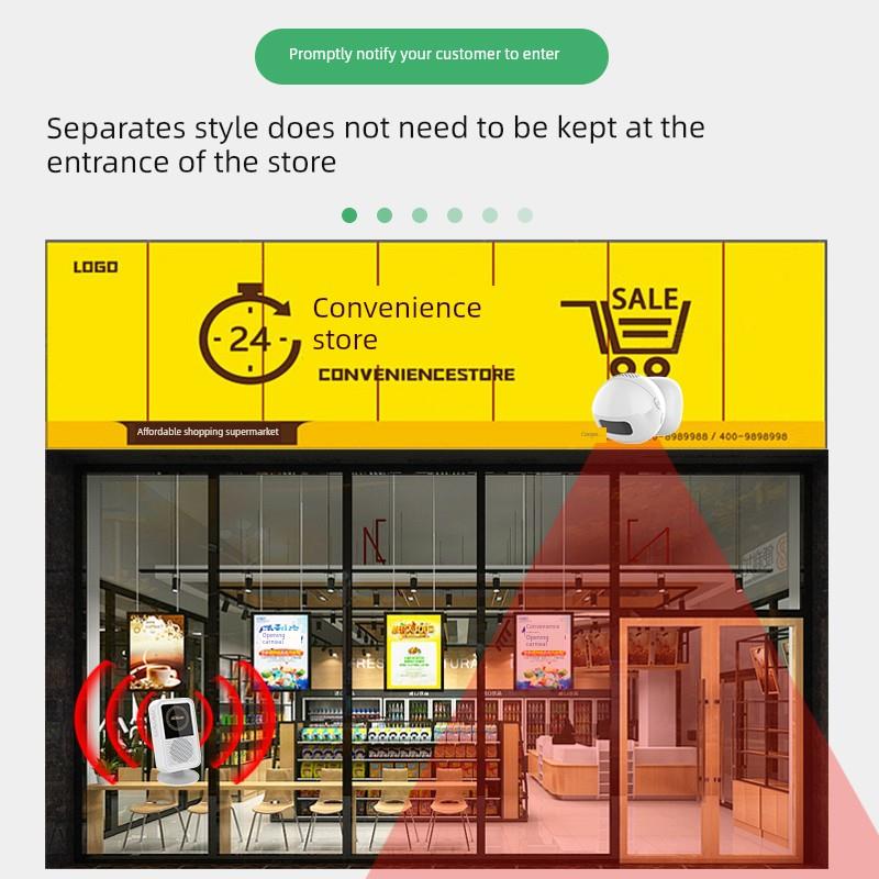 商店欢迎传感器入口声音分裂欢迎门铃收费超市门提醒