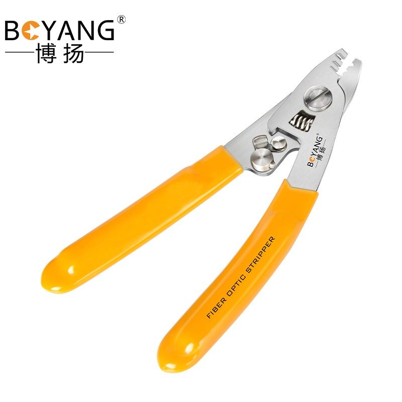 博扬 BY-GJ12 高精度光纤三口米勒钳 不锈钢纳米钳皮线光缆剥线钳