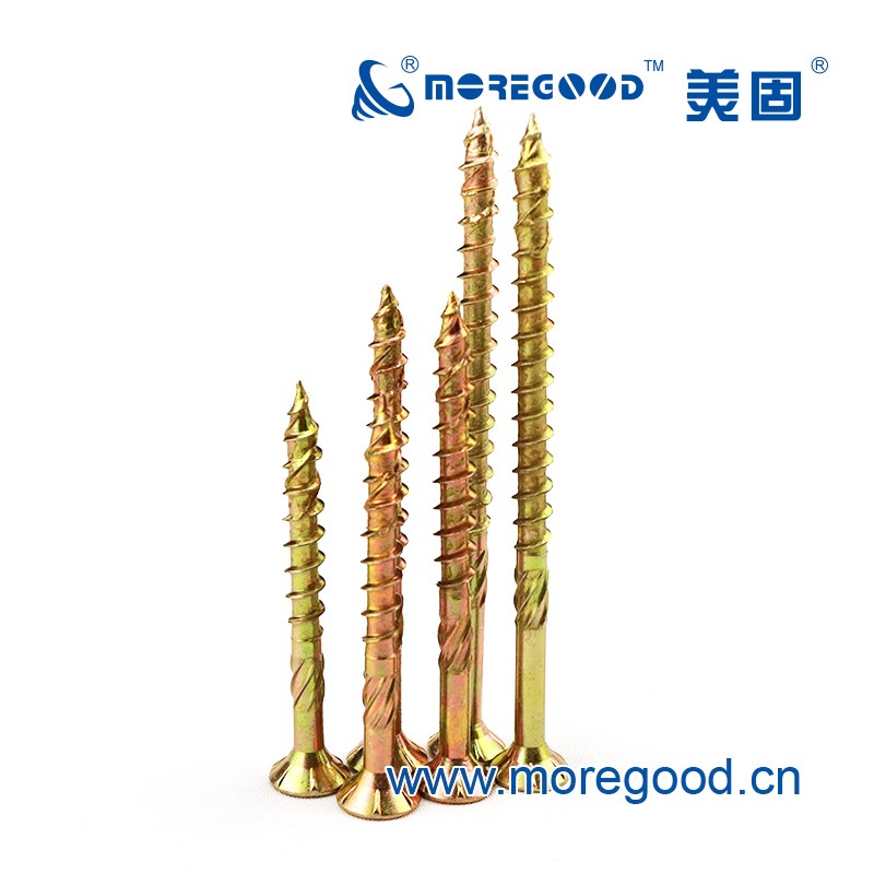 美固双沉头带滚花快攻木螺钉出口木箱设备包装厂托盘半螺纹草绳钉