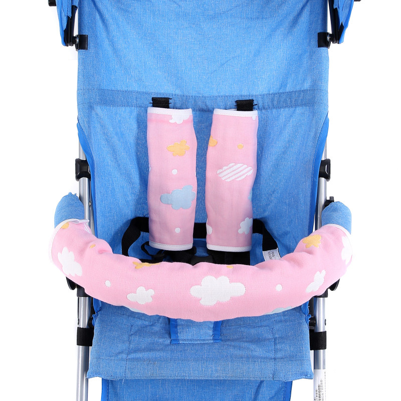 纯棉纱布婴儿车扶手保护套宝宝推车配件防护围栏咬咬口水巾围嘴,婴童用品,推车配件,淘宝优惠券,粉丝福利购,淘宝优惠卷