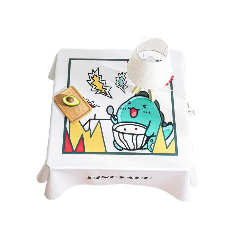 北欧桌布可爱怪兽防水桌垫盖布奶茶店正方形茶几台布家用方桌圆桌,居家布艺,桌布,淘宝优惠券,粉丝福利购,淘宝优惠卷