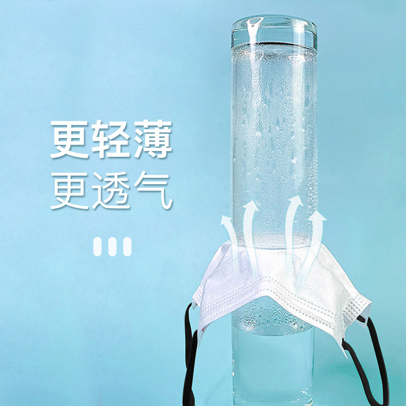 白色口罩女黑绳黑色挂耳一次罩单独包装耳绳男潮款网红夏创意个性