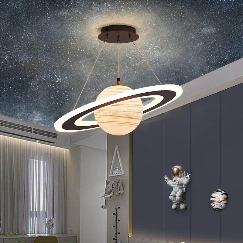 儿童房吊灯男孩女孩太空星球灯创意房间灯卧室灯现代简约网红灯具