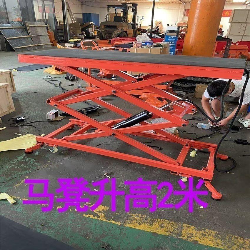 升高2米电动升降马凳折叠升高瓦工升降机新款移动式液压平台家用