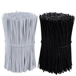 包塑铁丝线光缆电缆扎带葡萄藤枝架绑扎丝扁形包胶扎线绑线神器