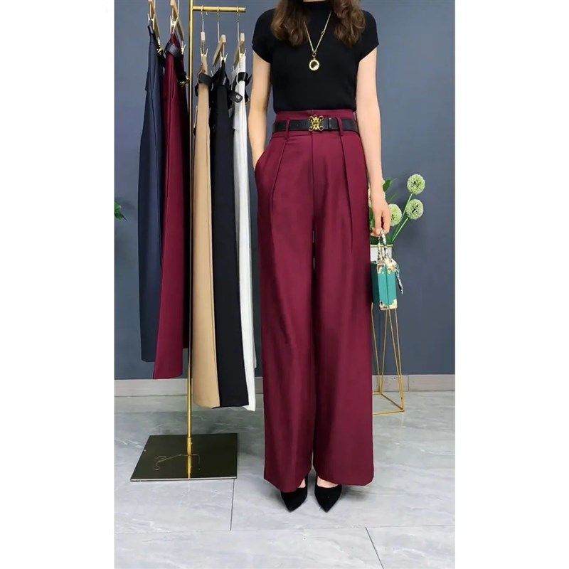 【送腰带】早秋新款洋气高档阔腿裤女垂坠感西裤气质休闲显瘦女裤,女装/女士精品,休闲裤,淘宝优惠券,粉丝福利购,淘宝优惠卷