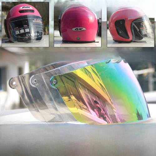 电动摩托车头盔安全帽艾凯AK-702专用防风镜挡风片面罩子镜片通用