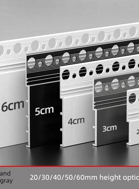 铝合金无槽踢脚板2Cm3Cm批量灰色风格隐形极窄踢脚板隐藏平壁踢脚