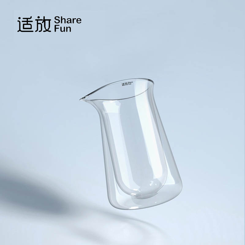 适放双层玻璃公道杯P1飘逸杯单壶分茶器功夫茶具高硼硅耐热壶
