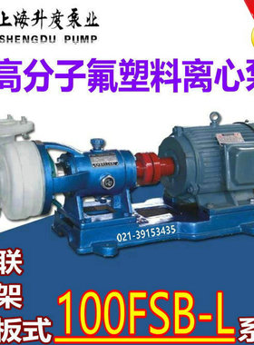 FSB泵两件式化工氟塑料离心水泵100-32L耐腐蚀4寸酸硷盐防爆砖厂