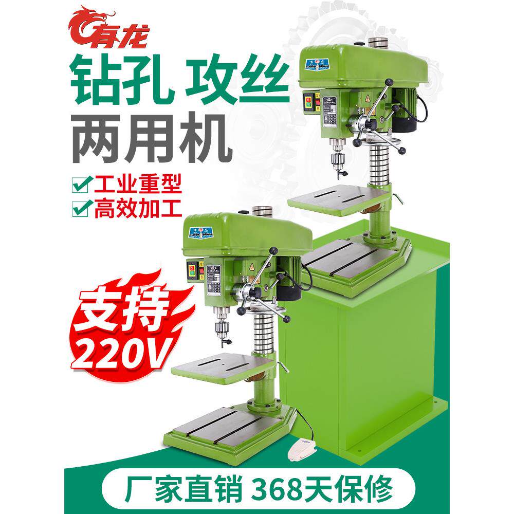 有龙Zs4116台式钻攻机一体机4120钻孔机攻攻机多功能正、反向钻床