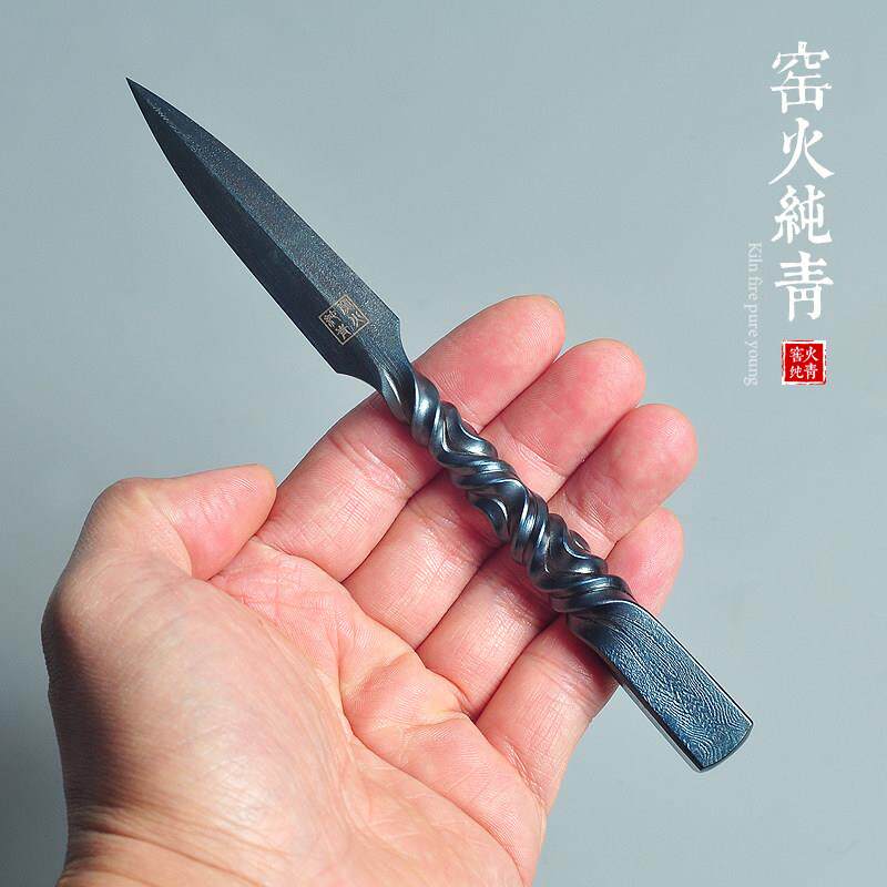 手工锻打百炼钢撬茶刀普洱茶黑砖茶针茶锥功夫茶道另配非大马士革