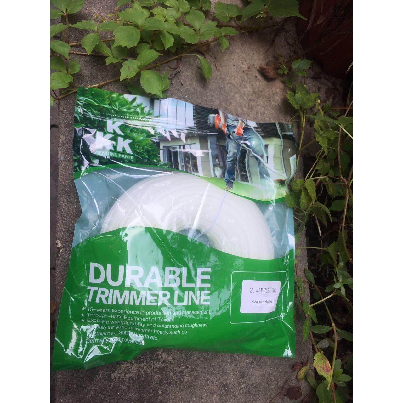 Kkk （500g）耐磨白红割草线割草线尼龙线尼龙绳割草头刷刀
