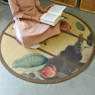 竹席地毯卧室榻榻米竹编中式客厅地垫日式房间床边满铺折叠飘窗垫