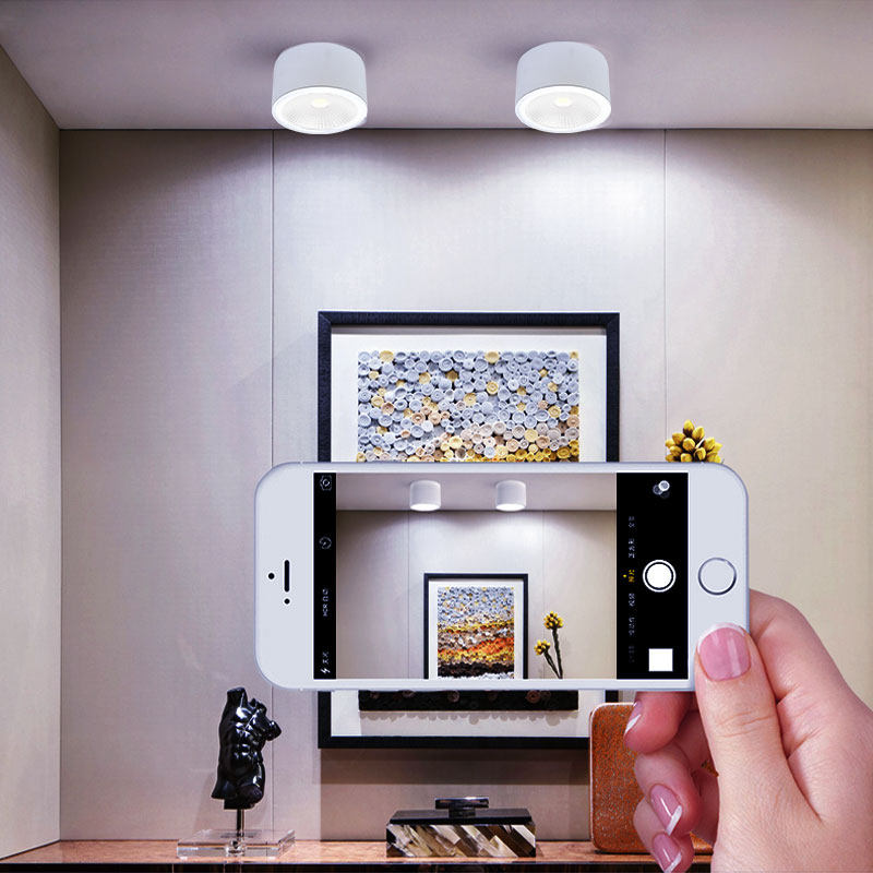 超薄明装小射灯led圆形7 9 12cm公分免开孔5W7W过道灯10W15W卧室,家装灯饰光源,明装射灯,淘宝优惠券,粉丝福利购,淘宝优惠卷