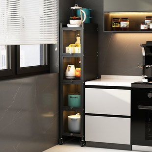 夹缝收纳柜厨房落地冰箱旁边20/25/30cm宽极窄缝隙置物架窄边柜