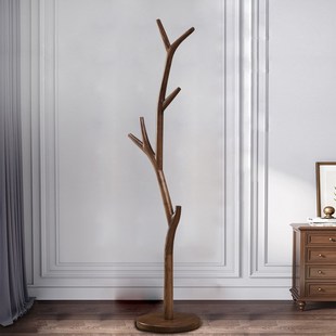 实木挂衣架落地卧室衣帽架树杈客厅房间新中式置物大衣服架子玄关