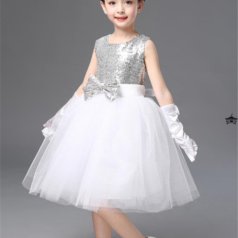 新款白色亮片儿童演出服合唱男孩小礼服衬衫短袖英伦风女孩公主裙,童装/婴儿装/亲子装,儿童礼服,淘宝优惠券,粉丝福利购,淘宝优惠卷