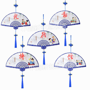 幼儿园中国风双面国学创意空中吊饰教室走廊环境布置装饰材料挂饰