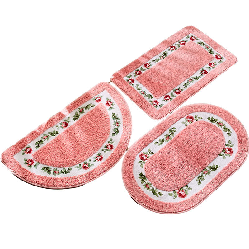 田园地垫进门入户门垫浴室吸水脚垫卫生间厕所垫子卧室半圆地毯,居家布艺,家用脚垫,淘宝优惠券,粉丝福利购,淘宝优惠卷