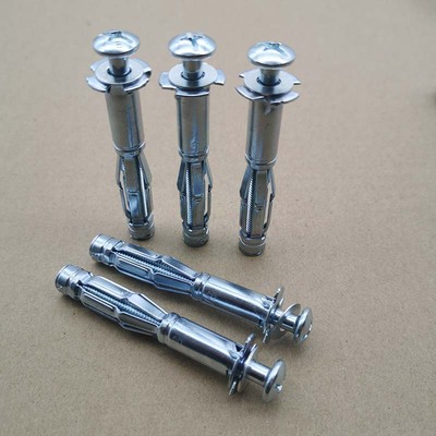 80pcs飞机石膏板膨胀螺丝空心砖专用螺栓空心墙螺丝中空壁虎管