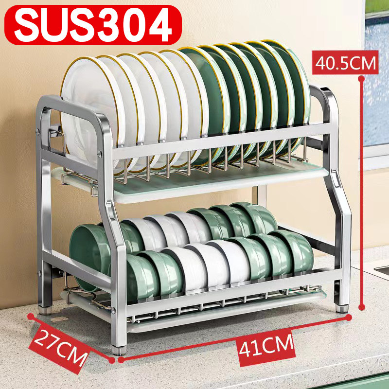 304特厚不锈钢碗架创意碟碗盘收纳层架厨房家用双层台面置物架,厨房/烹饪用具,碗架,淘宝优惠券,粉丝福利购,淘宝优惠卷