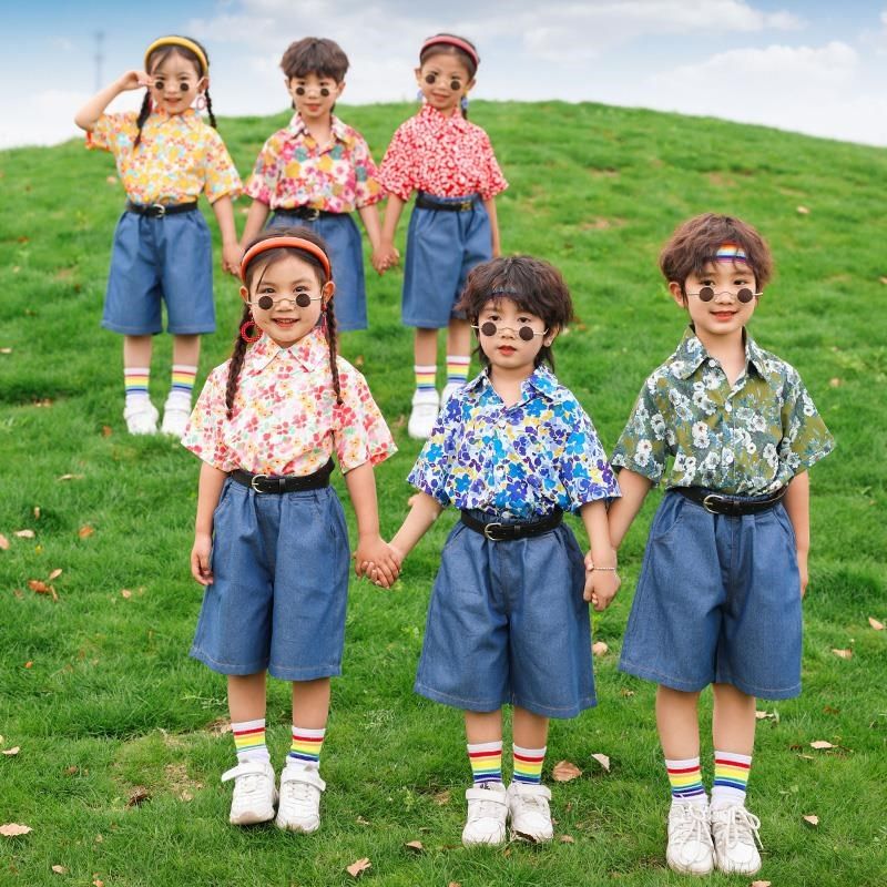 六一儿童演出服男生女生80年代复古港风花衬衫舞蹈服合唱表演服装,童装/婴儿装/亲子装,儿童演出服,淘宝优惠券,粉丝福利购,淘宝优惠卷