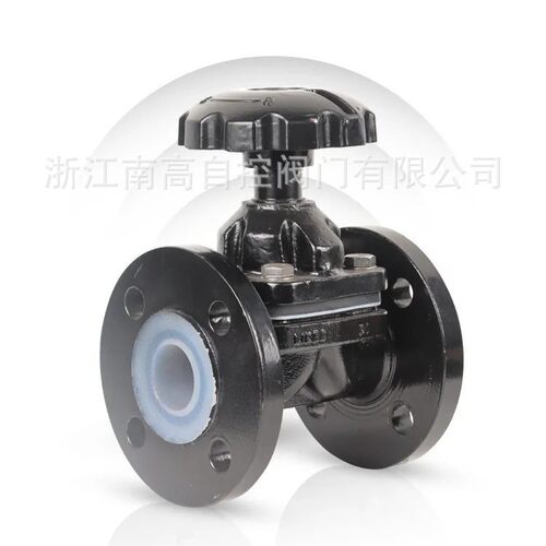南高销售EG41F46-16C铸钢衬氟隔膜阀DN40手动法兰连接
