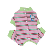 加绒条纹弹力泰迪比熊 术后断奶服薄款 狗狗四脚全包肚衣四季 可穿款