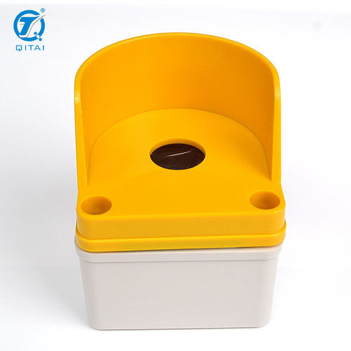 TJ-AG-0808-Q1接线盒开关按钮防水接线急停开关黄色指示灯塑料盒