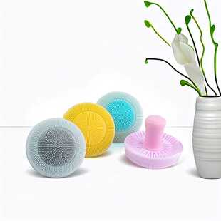 新款蘑菇硅胶小洗脸刷 柔软不伤肤洁面刷 鼻翼清洁软毛硅胶洗脸刷