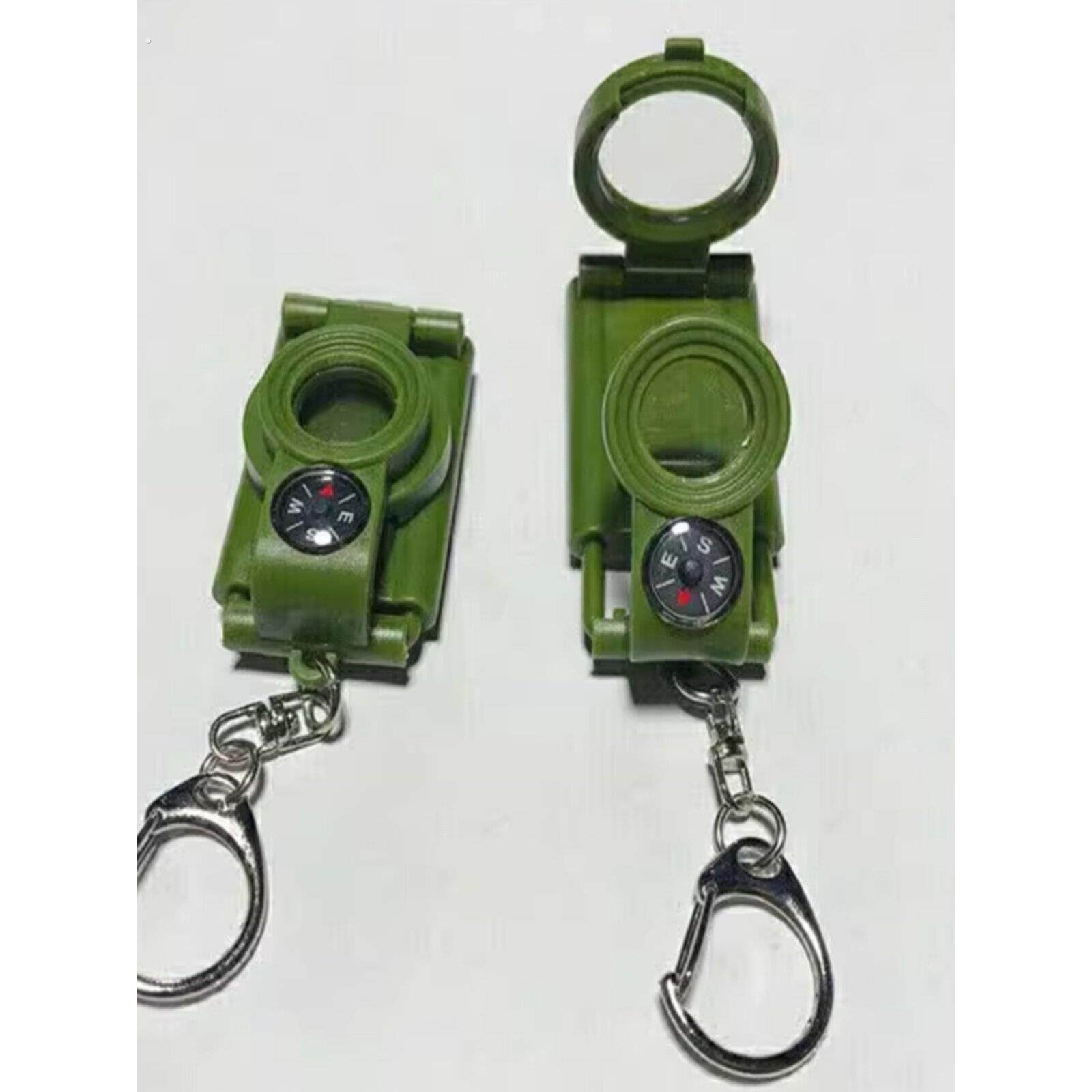 绝地四合一迷你指南针折叠望远镜儿童可伸缩手电筒突击装备放大镜