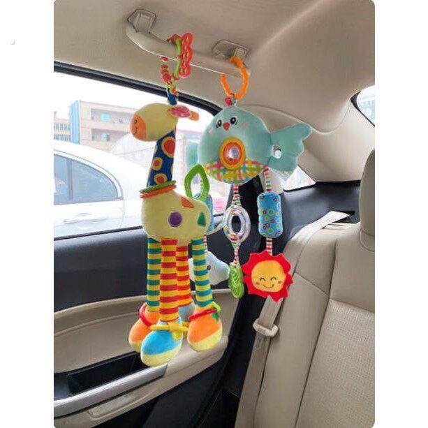 婴儿玩具宝宝推车挂件0-1岁 安全座椅摇铃床头风铃玩偶车载饰床铃