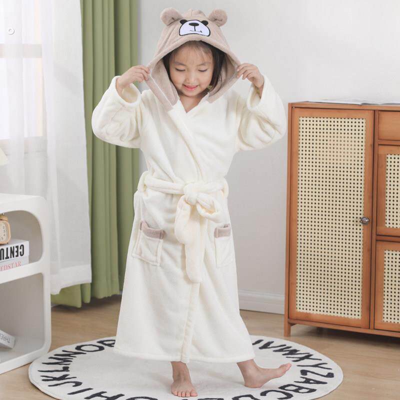 儿童长袖浴袍斗篷浴袍可穿式浴巾宝宝洗澡游泳吸水冬天女男童专用