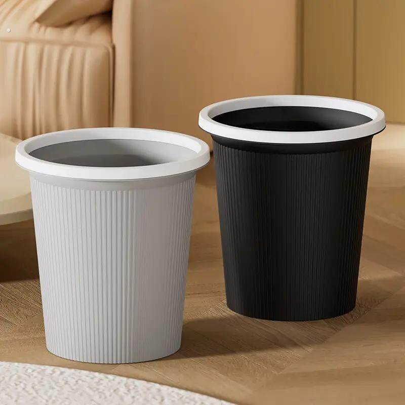 大号垃圾桶家用厕所化妆室压圈厨房卧室大容量商用办公室客厅纸篓