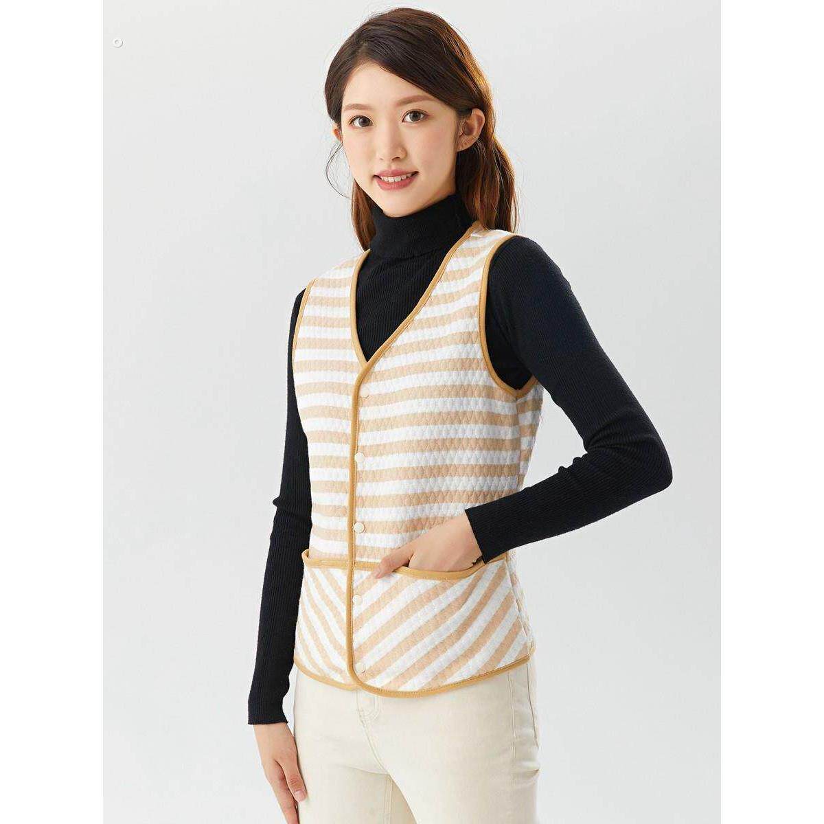 春秋夹棉短款轻薄背心修身贴身保暖内胆坎肩纯棉卫衣内外穿马甲女