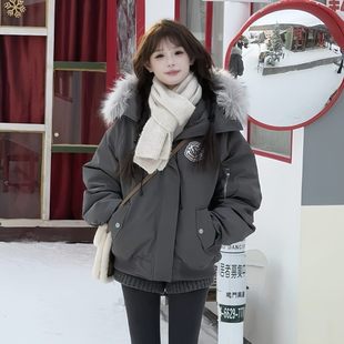 派克服小个子棉袄加厚爆款 工装 冬季 2025新款 外套 羽绒棉衣棉服女款