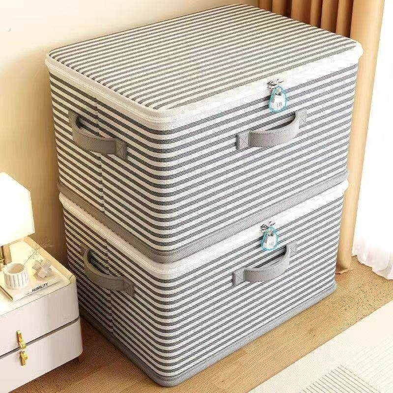 特大号衣服收纳箱大容量装棉被家用加厚可折叠布艺储物箱整理筐子