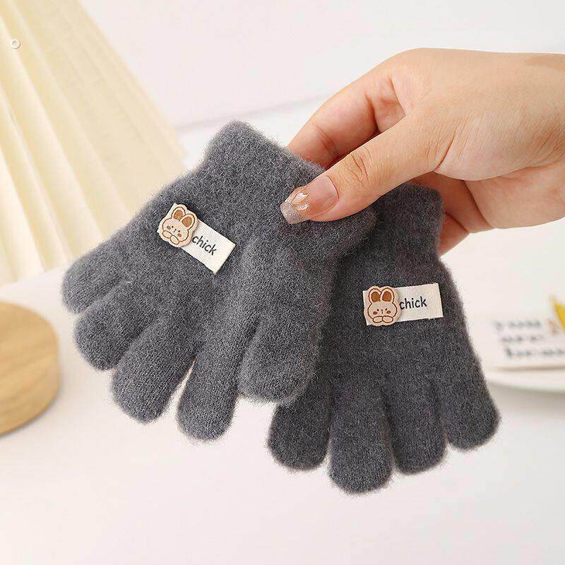 宝宝手套冬天分指保暖儿童婴儿可爱五指幼儿小孩男童加厚女童新款