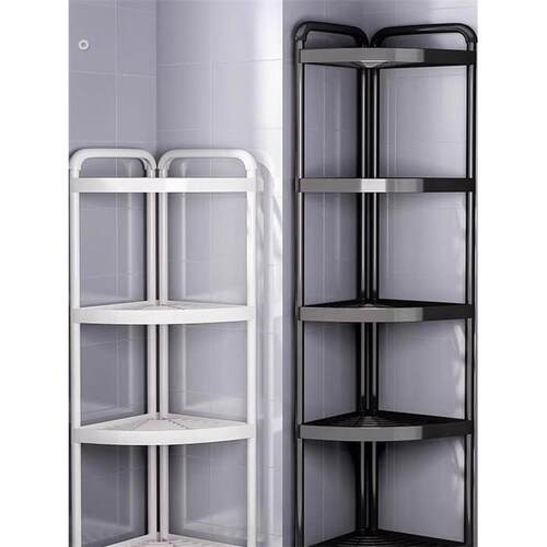 浴室置物架卫生间转角落地架厕所洗手间收纳架子多层三角架落地式