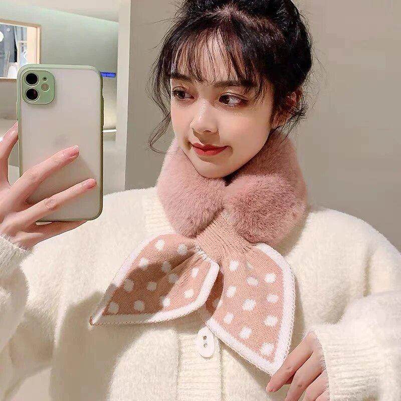 毛绒围巾女款2025新款冬韩系氛围感可爱百搭保暖交叉毛领围脖护颈,服饰配件/皮带/帽子/围巾,围巾/丝巾/披肩,淘宝优惠券,粉丝福利购,淘宝优惠卷