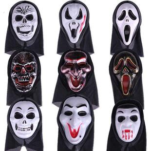 万圣节恐怖面具派对化妆舞会整人鬼脸惊声尖叫套头面具骷髅鬼面具