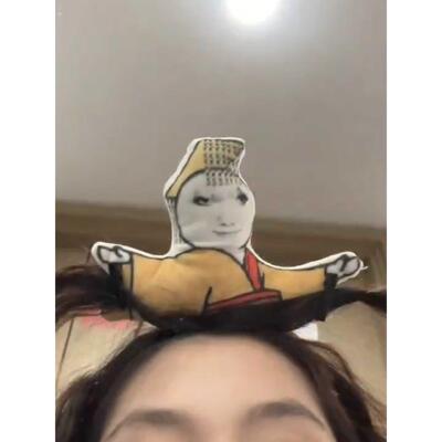 龙图发箍搞怪抓刘海发夹皇上薅头发皇帝小夹子大胆搞笑刘海夹吾皇