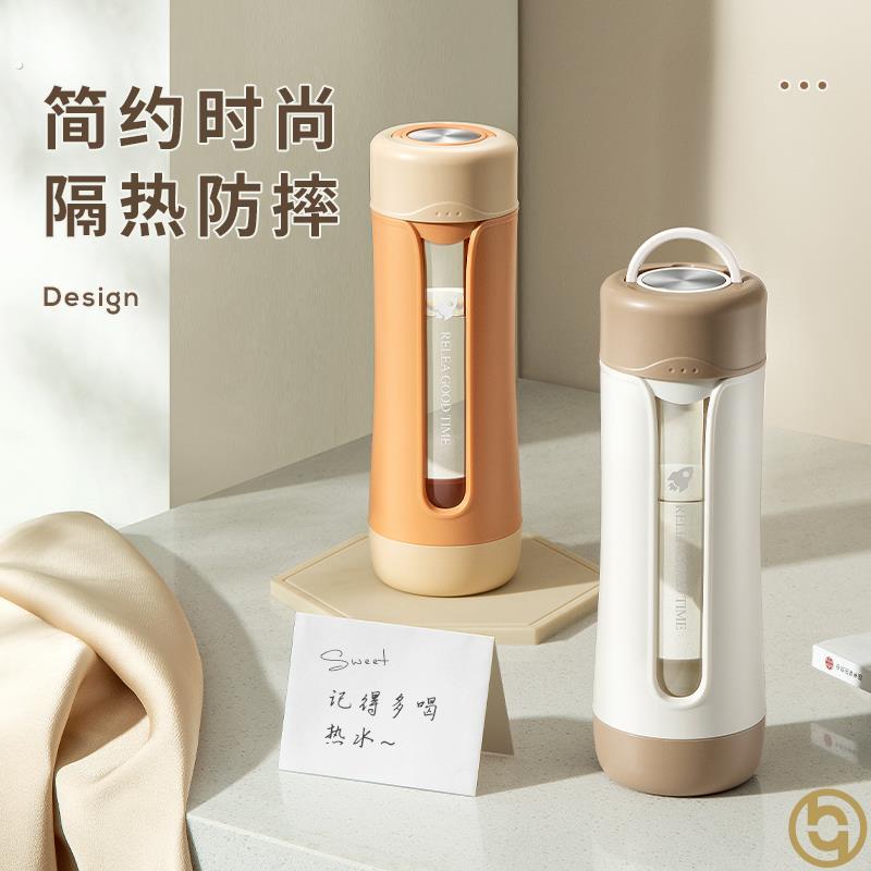 冷泡茶杯凉水杯便携大容量耐高温玻璃杯耐热随手杯高颜值随行杯子