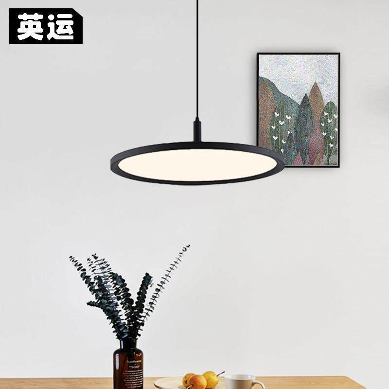 饭厅吊灯 中古客厅商用入户玄关床头现代简约led吊灯单吊线铝材款